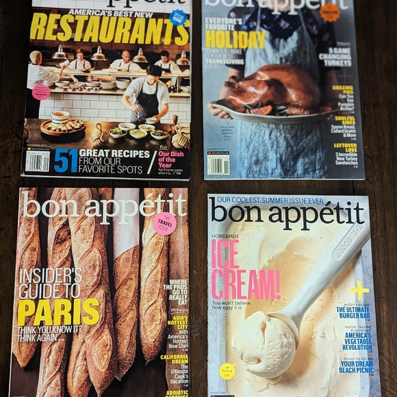 🐦3 For $35🐦4 Lot Bon Appetit Cooking Magazine - Picture 2 of 7
